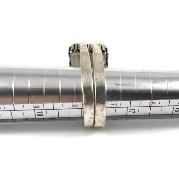 Silver Double Reversible Chrysoberyl Ring Size 7.5 - Picture 4 of 4